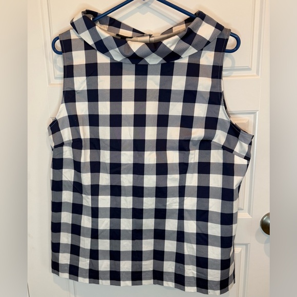 Talbots Audrey Shell Gingham NWT Blouse Woman’s Sleeveless Top Shirt 16 - Picture 7 of 7